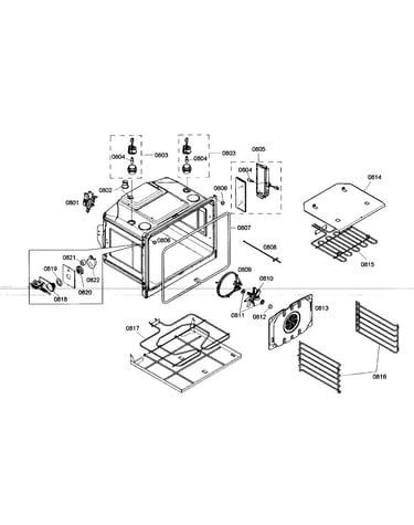 Oven cabinet parts