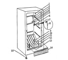 United UCF250G freezer compartment diagram