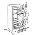 Crosley WCV16W3 freezer compartment diagram