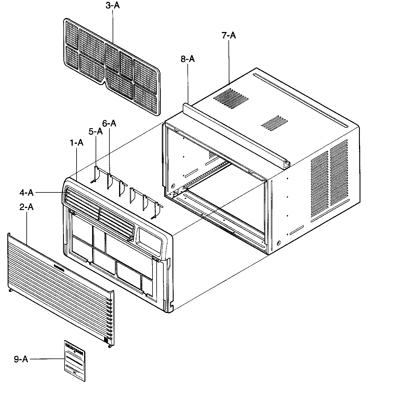 CABINET/FRONT GRILLE ASSY