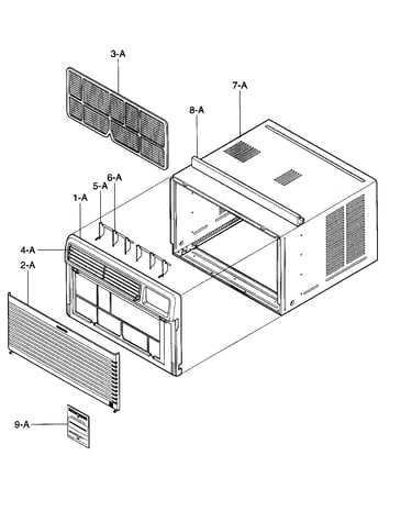 Cabinet/front grille assy