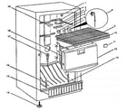 Crosley WCF12W3 cabinet parts diagram