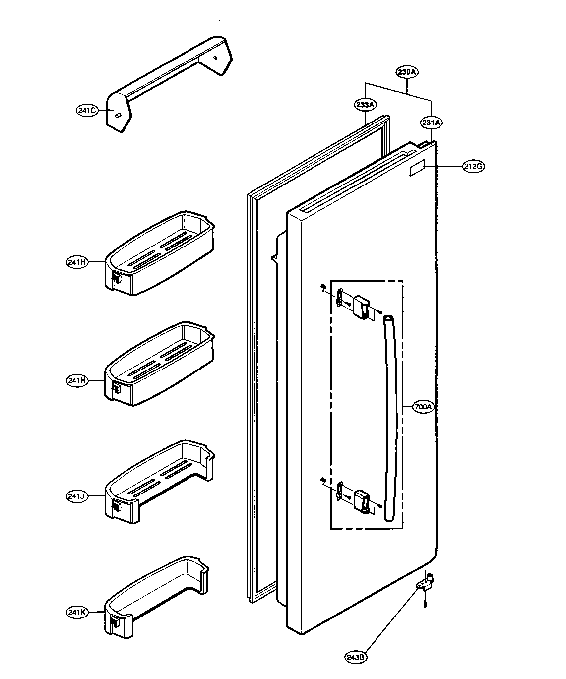 Refrigeror door