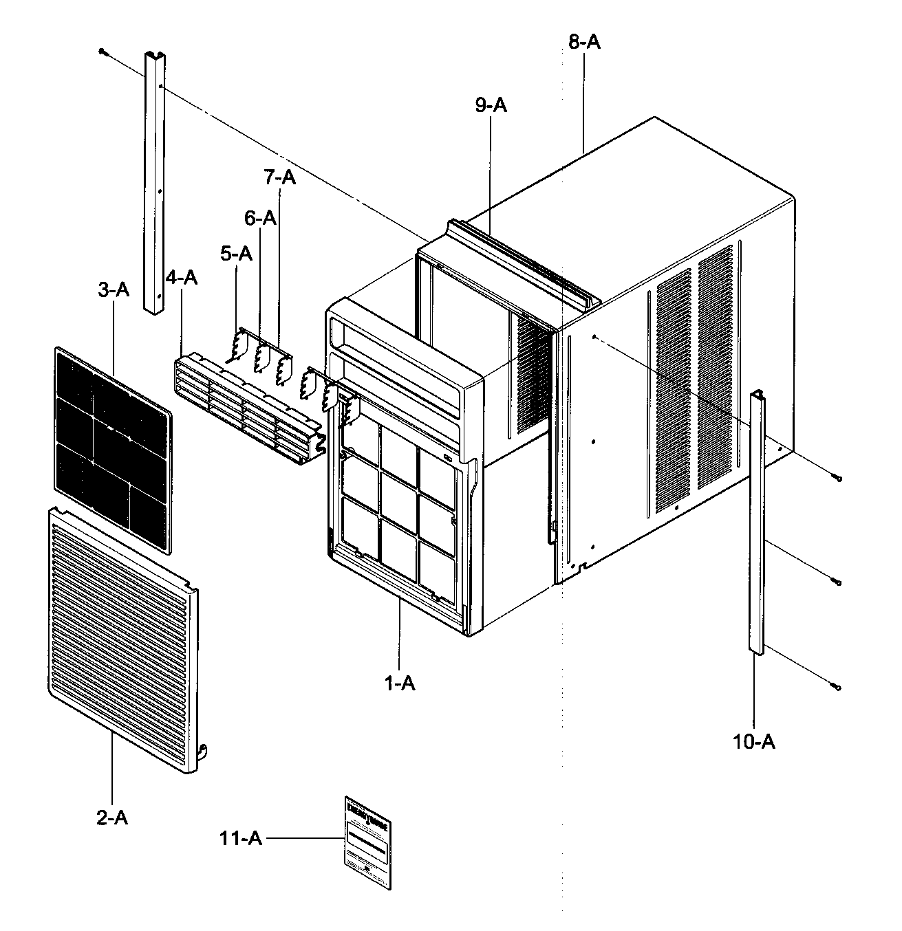 Cabinet/front grille assy