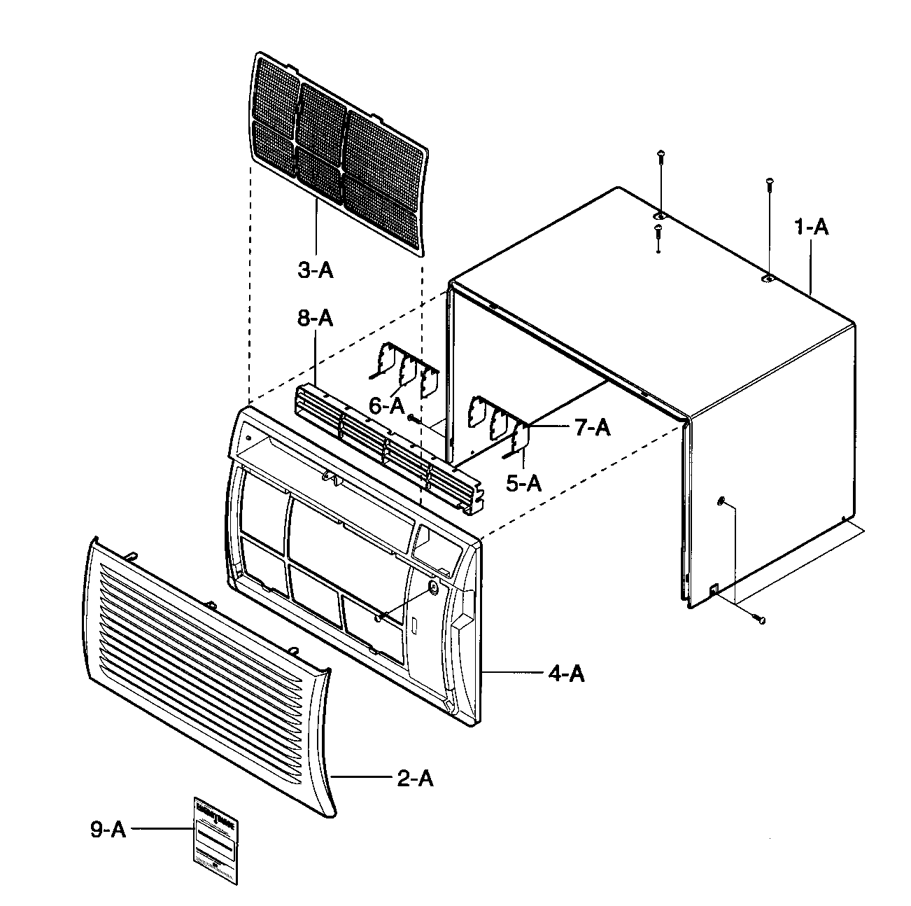 Cabinet/front grille assy