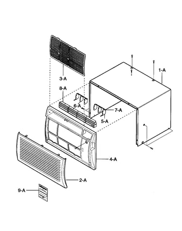 Cabinet/front grille assy