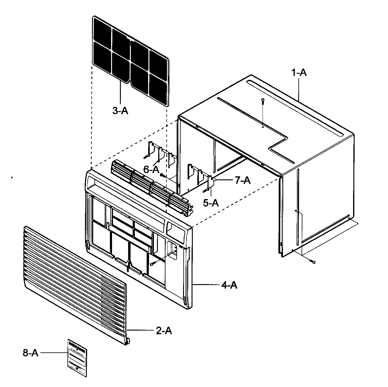 Cabinet/front grille assy