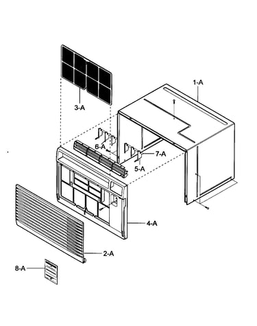 Cabinet/front grille assy