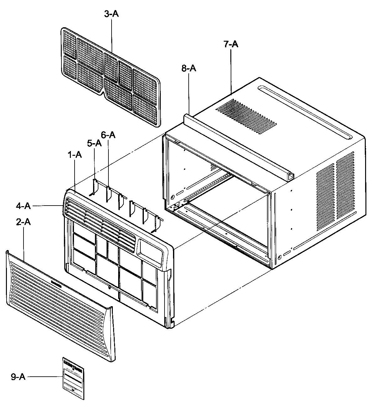 Cabinet/front grille assy