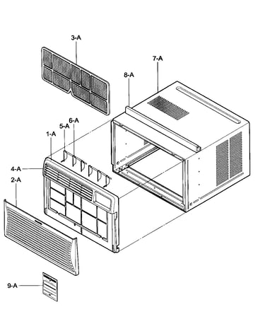 Cabinet/front grille assy