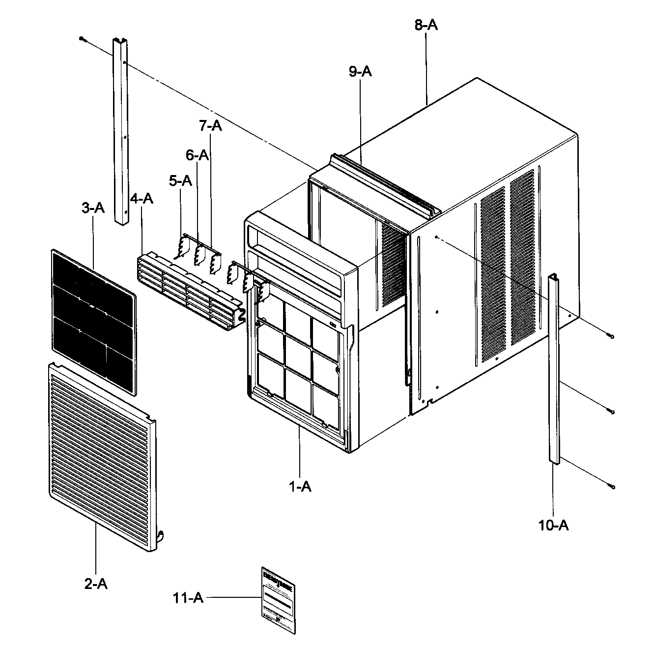 Cabinet/front grille assy
