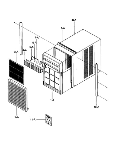 Cabinet/front grille assy