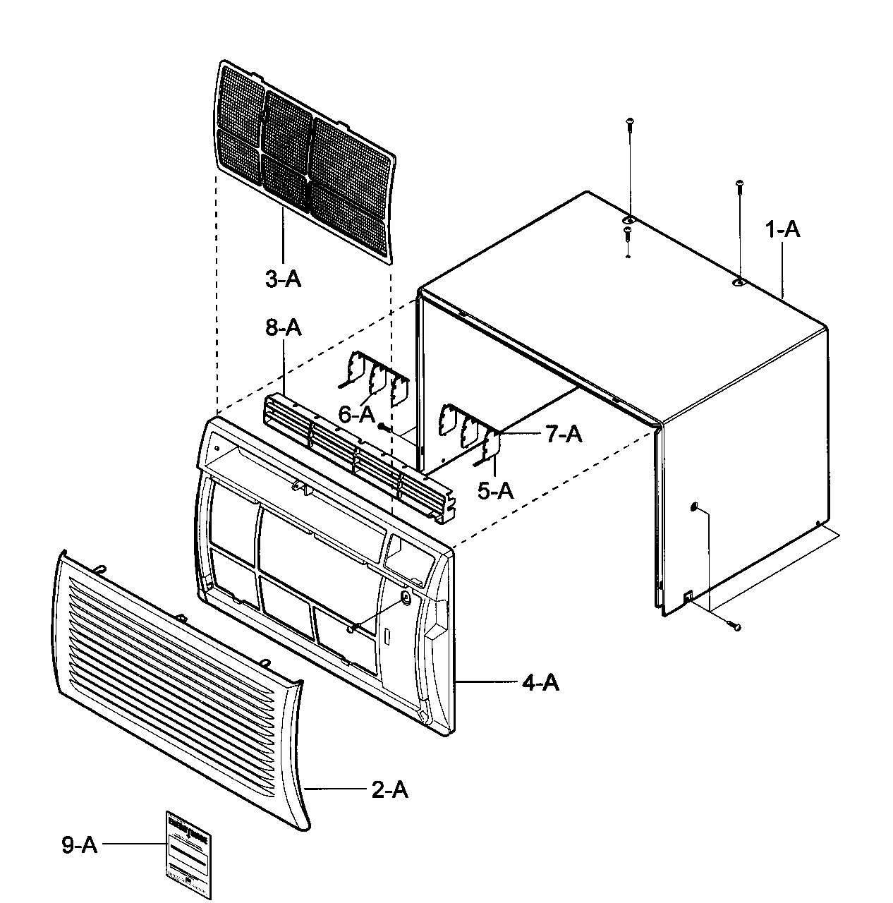 Cabinet/front grille assy