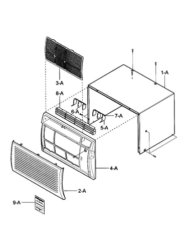 Cabinet/front grille assy