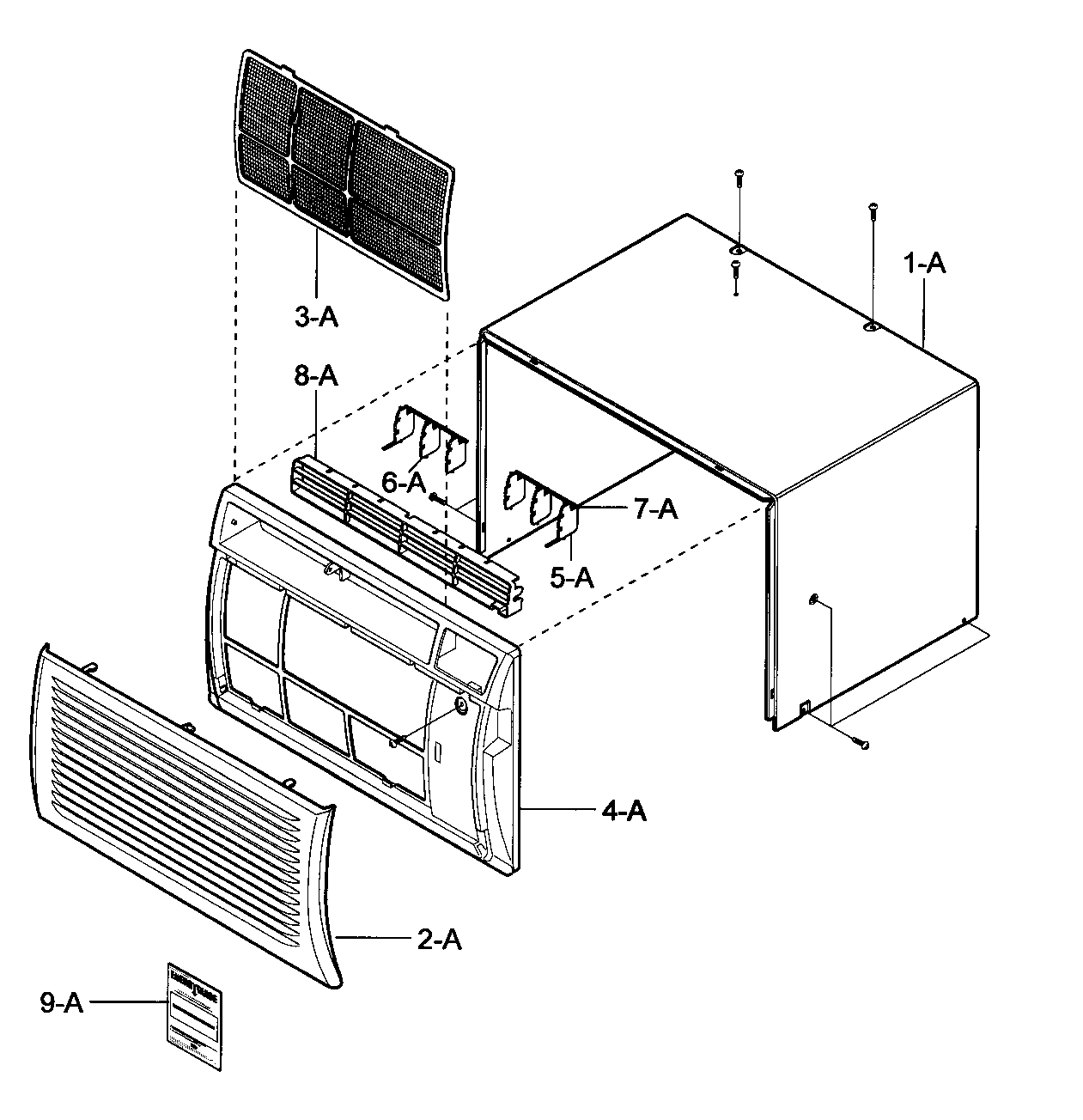 CABINET/FRONT GRILLE ASSY