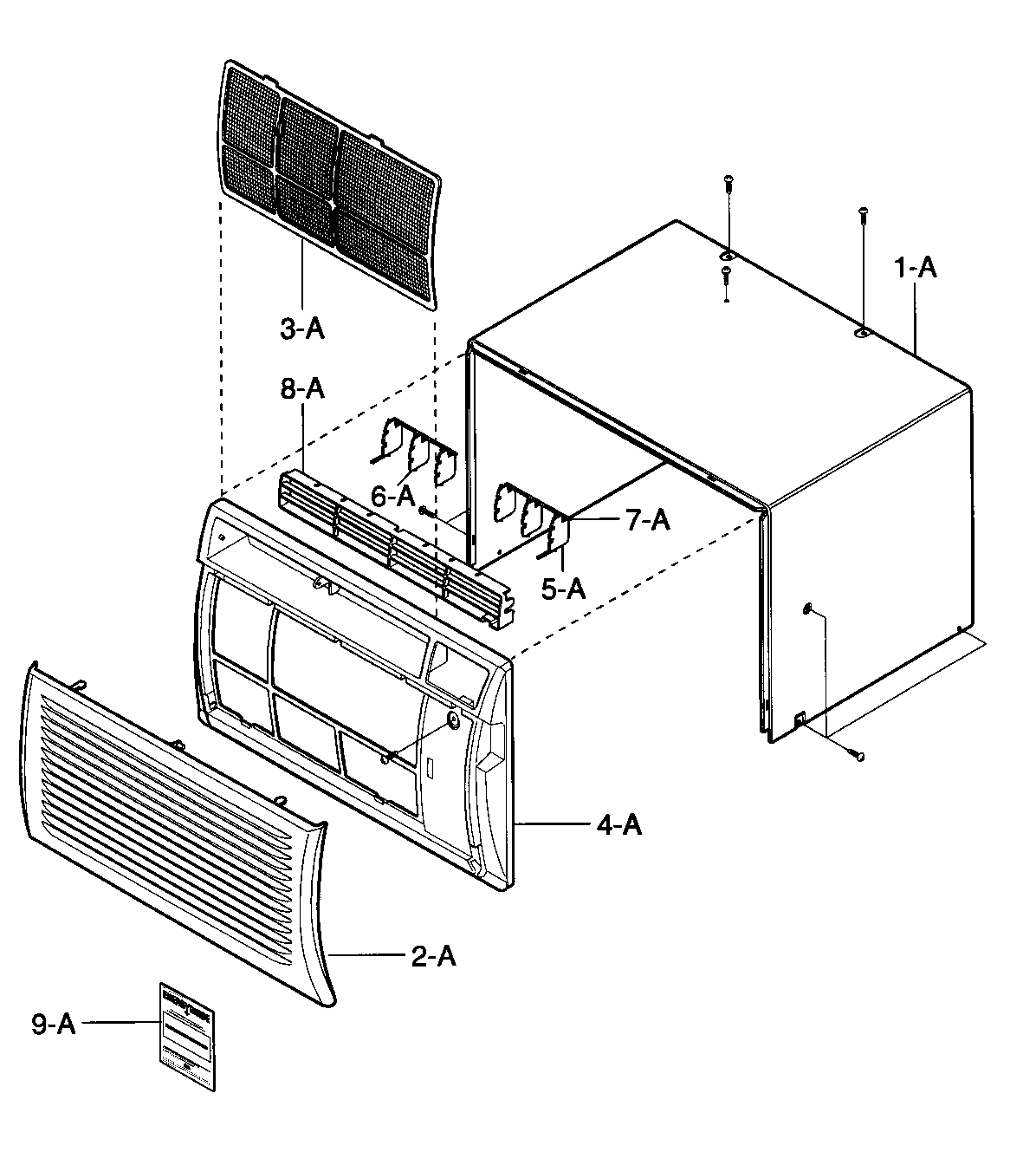 Cabinet/front grille assy