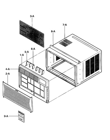 Cabinet/front grille assy