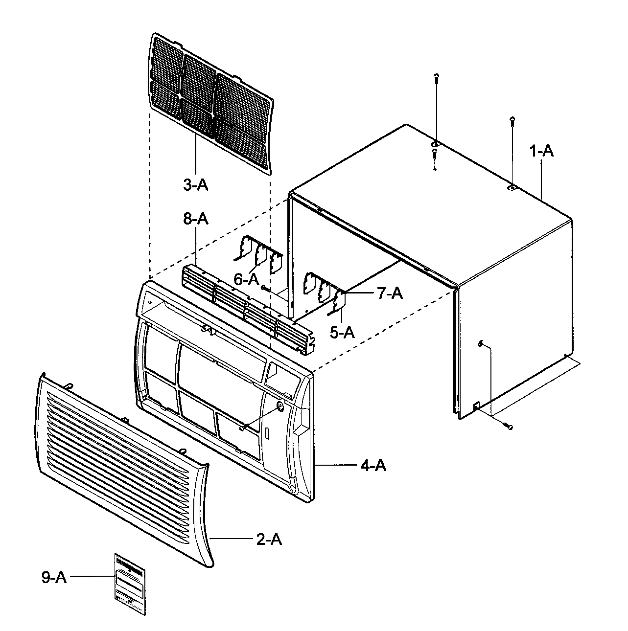 Cabinet/front grille assy
