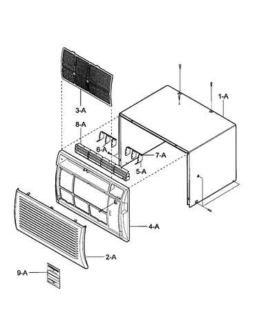 Cabinet/front grille assy