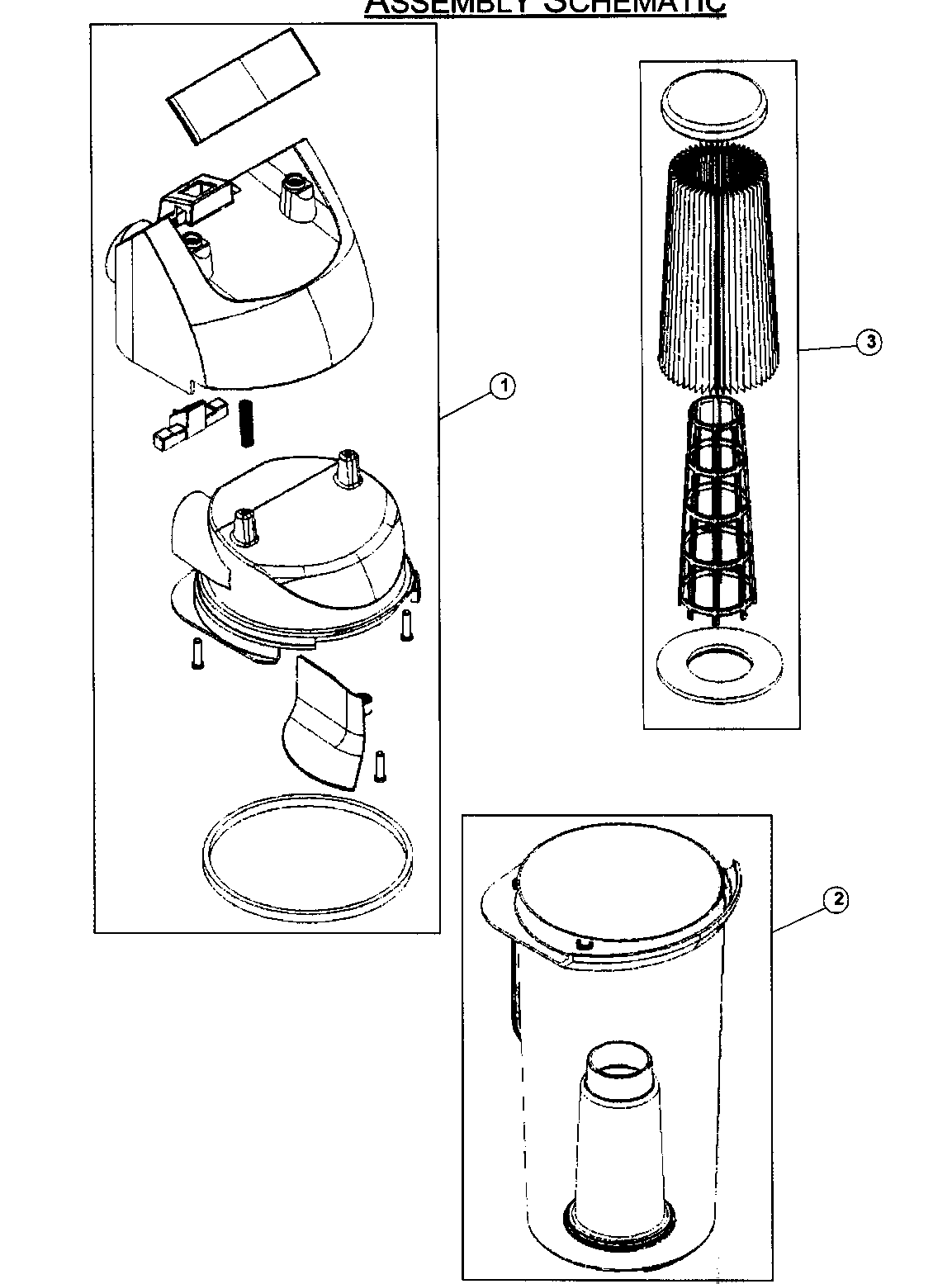 Dirt cup assy