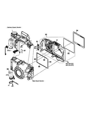 Rear cabinet parts