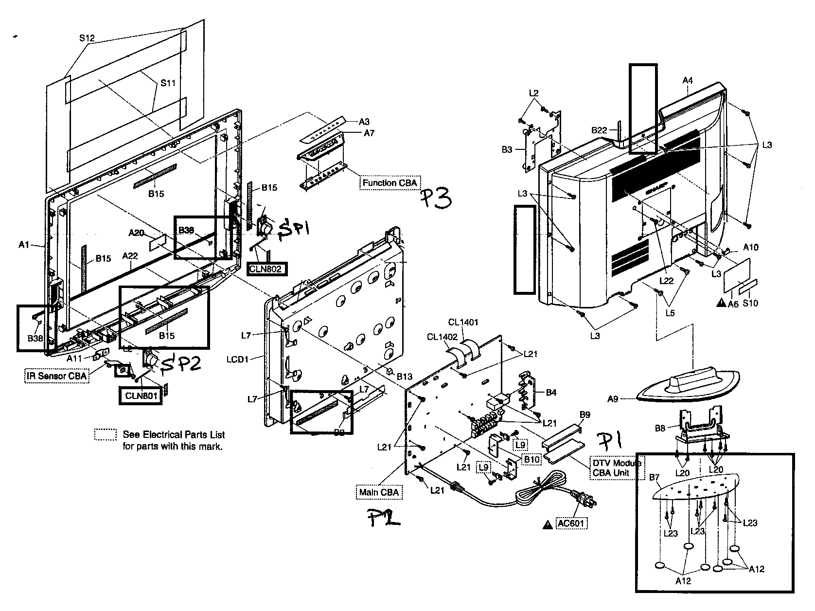 Cabinet parts
