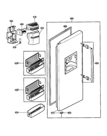 Freezer door parts