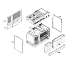 Thermador PRL484ECG02 outside cabinet diagram