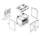 Thermador PRD364EDG02 outside cabinet diagram
