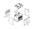 Thermador PRL364EDG02 cabinet parts diagram