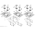 Thermador PRG486EDG03 burner assy diagram