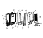 Polaroid FLM-3232M cabinet parts diagram