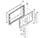 Sony KDL-52XBR4 bezel/lcd panel diagram