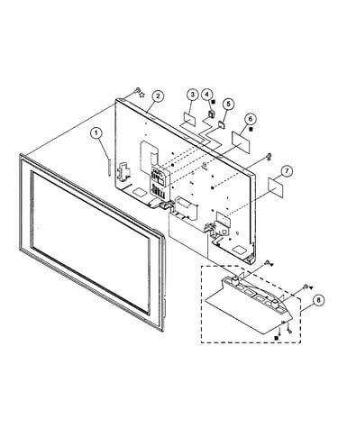 Rear cabinet parts/stand