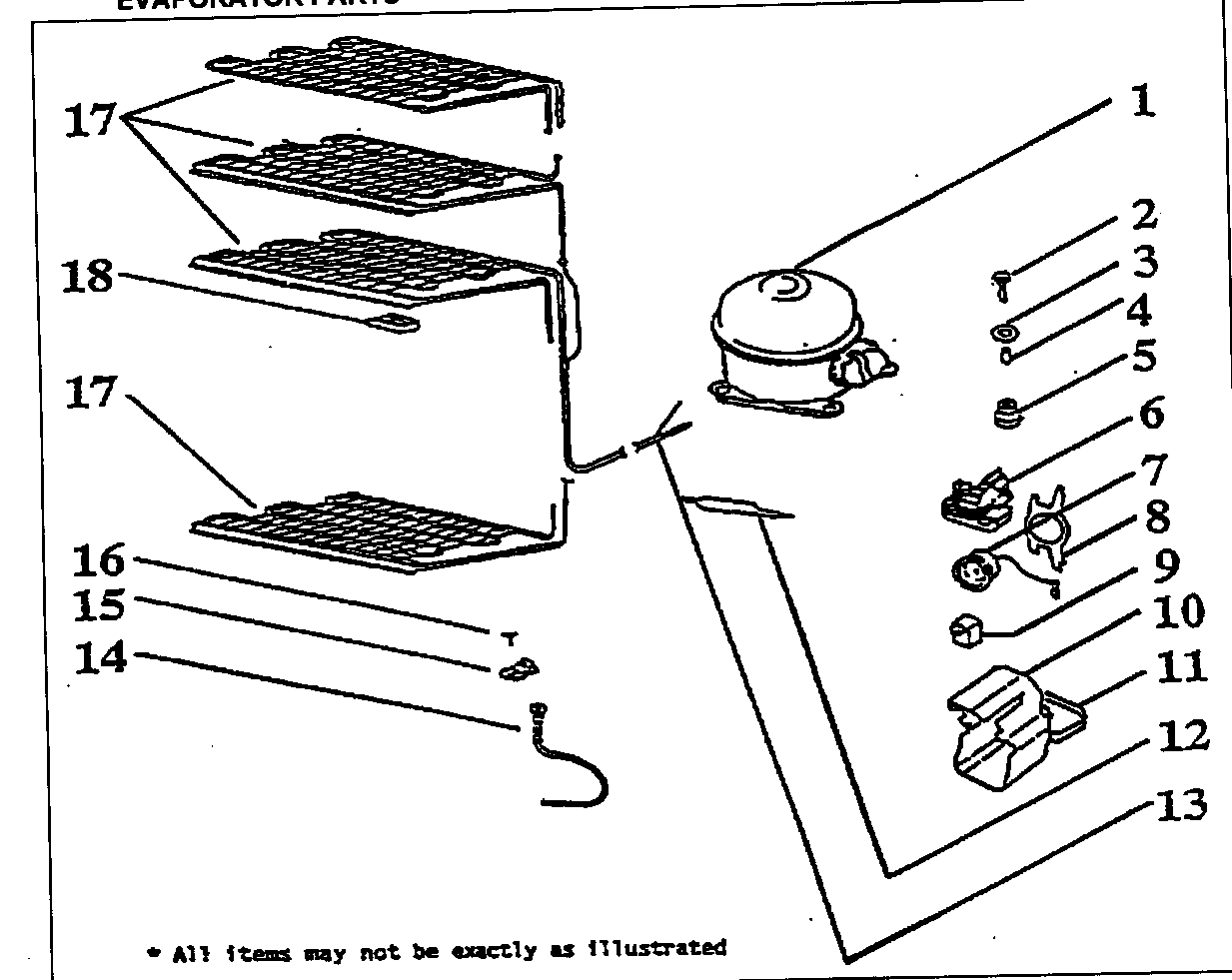 EVAPORATOR PARTS