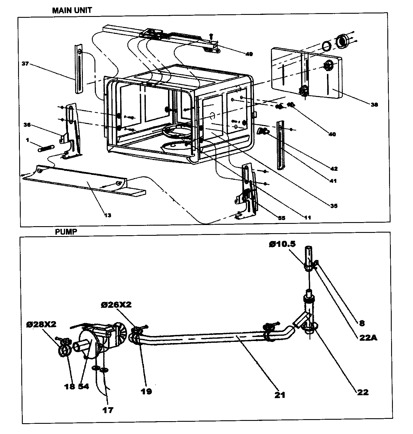 Main unit/pump assy