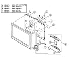 Sony KDL-32M3000 rear cover/stand assy diagram