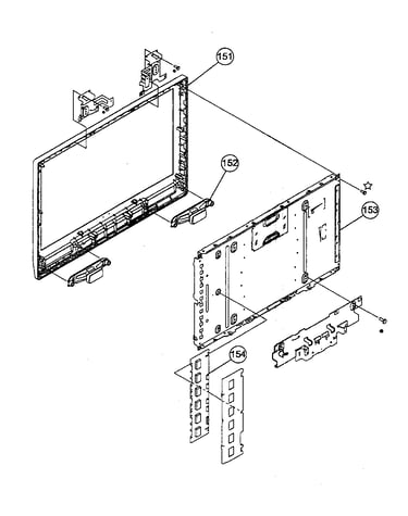 Bezel/lcd panel/speakers