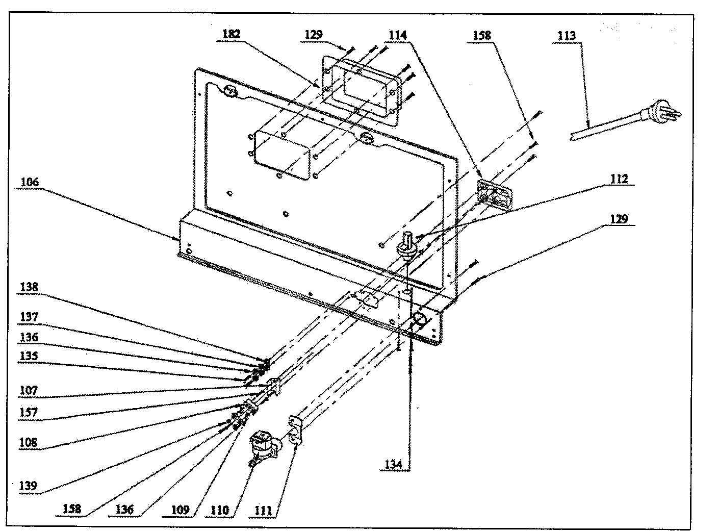 Back panel assy