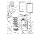 Danby DWC044BLP cabinet parts diagram