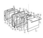 Fisher & Paykel OR48DDPWGX1-88481A door assy diagram