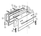Fisher & Paykel OR36SDBGX1-88482A door assy diagram