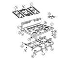 Fisher & Paykel OR36LDBGX1-88483A hobtop assy diagram