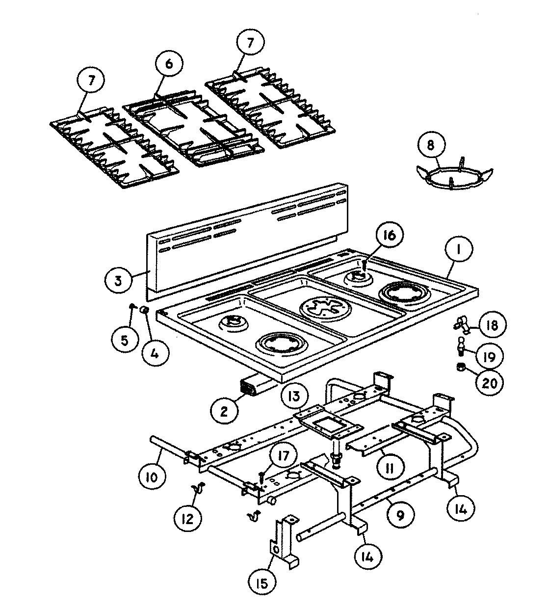 Hobtop assy