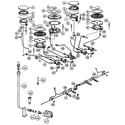 Fisher & Paykel OR36LDBGX1-88483A gas hob top assy diagram
