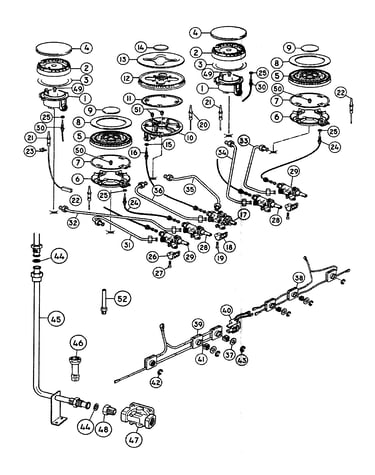 Gas hob top assy