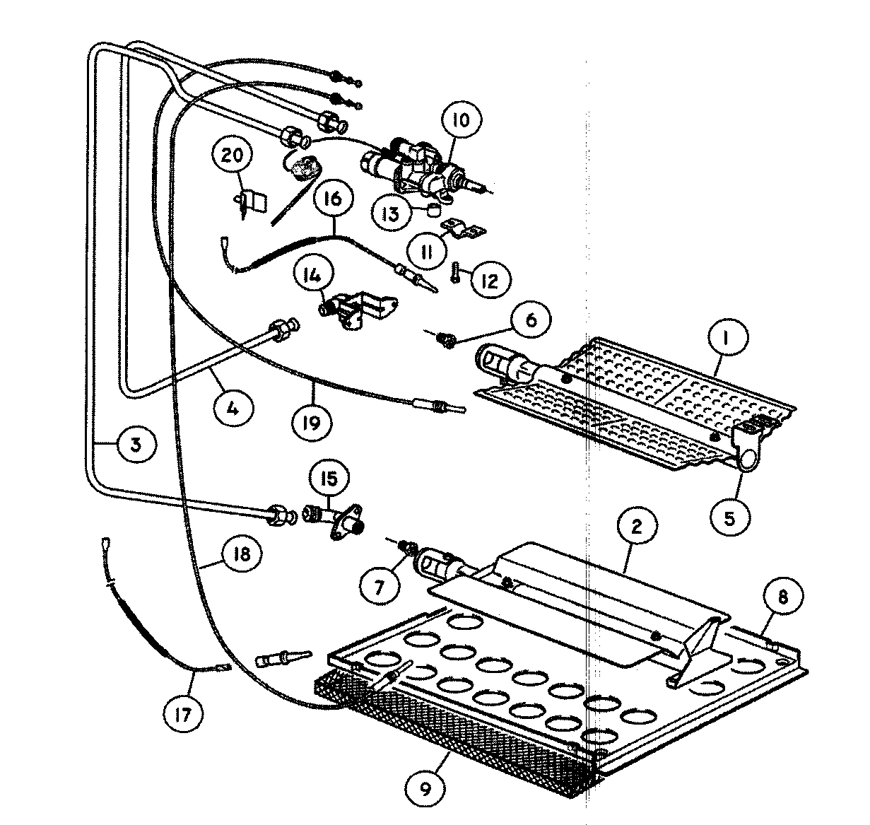 Gas half oven