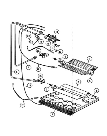 Gas half oven
