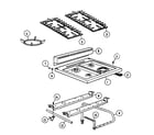 Fisher & Paykel OR24SDPWGX1-88486A hobtop assy diagram