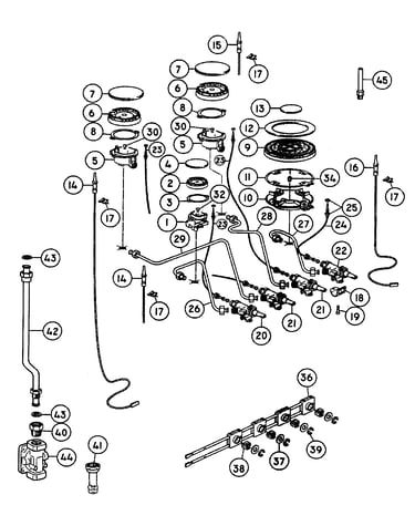 Gas hob top assy